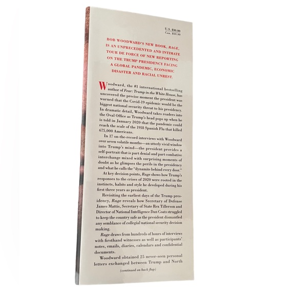 RAGE by Bob Woodward Hard Cover Book 2020 452 Pages Like New Condition - Picture 4 of 13